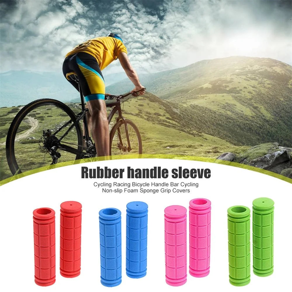 2Pcs/Set Anti-Skid Rubber Bicycle Grips Handlebar Soft Ultralight Grips - Dark Blue - 3