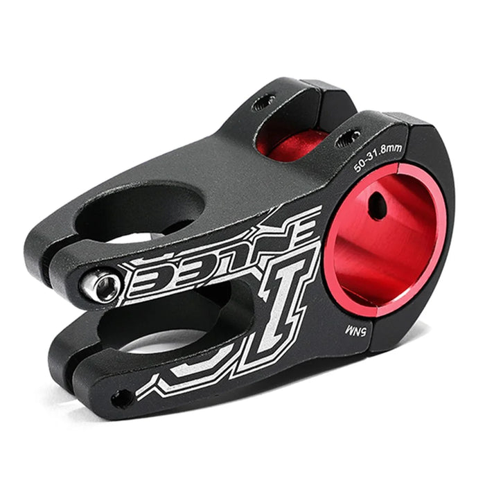 ENLEE 31.8-35 x 50mm Aluminum Alloy Bike Stem Mountain Bike Hollow MTB Bicycle Short Handlebar Stems Heightening Stems Cycling Parts - Black - 7