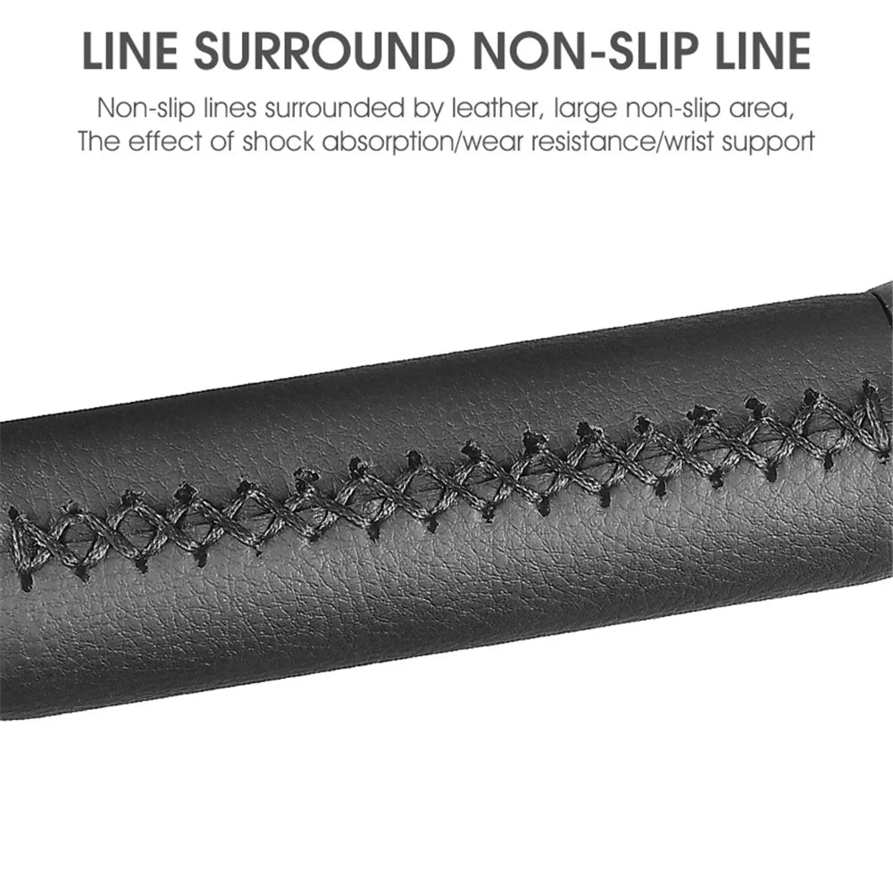 WEST BIKING YP0804065 One Pair Bike Handlebar Grip Cover Non-Slip Soft Leather Bicycle Handlebar Sleeve - 3