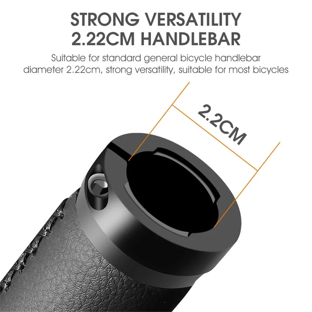WEST BIKING YP0804065 One Pair Bike Handlebar Grip Cover Non-Slip Soft Leather Bicycle Handlebar Sleeve - 7