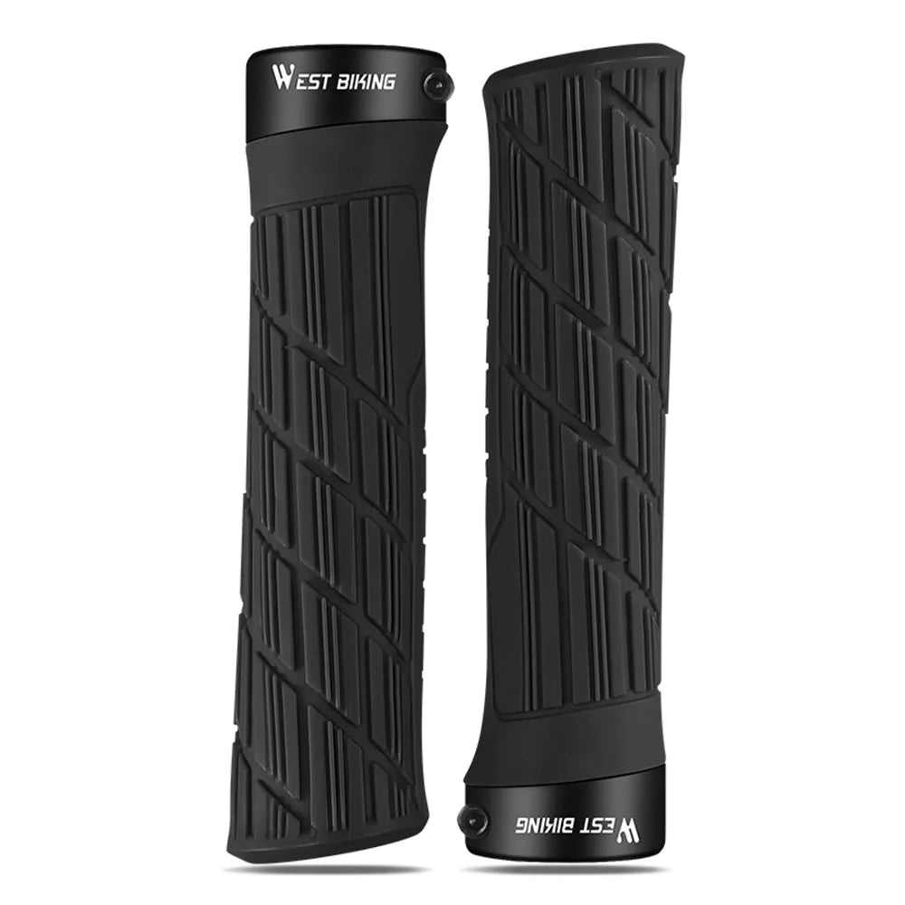 WEST BIKING YP0804063 One Pair Bike Handlebar Grips Non-slip Bicycle Handlebar Grips Cover for Mountain Bike Scooters Road Bike BMX MTB - Black - 1
