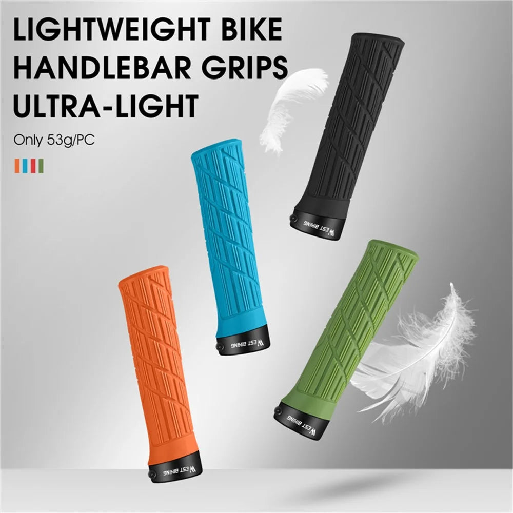 WEST BIKING YP0804063 One Pair Bike Handlebar Grips Non-slip Bicycle Handlebar Grips Cover for Mountain Bike Scooters Road Bike BMX MTB - Black - 5