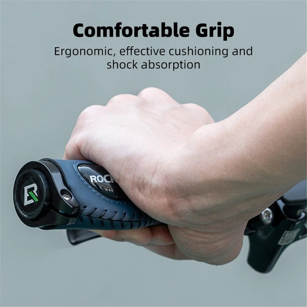 ROCKBROS 40720001001 1 Pair MTB Bike Bicycle Cycling Shock Absorption Anti-slip Handlebar Grips - Black - 5