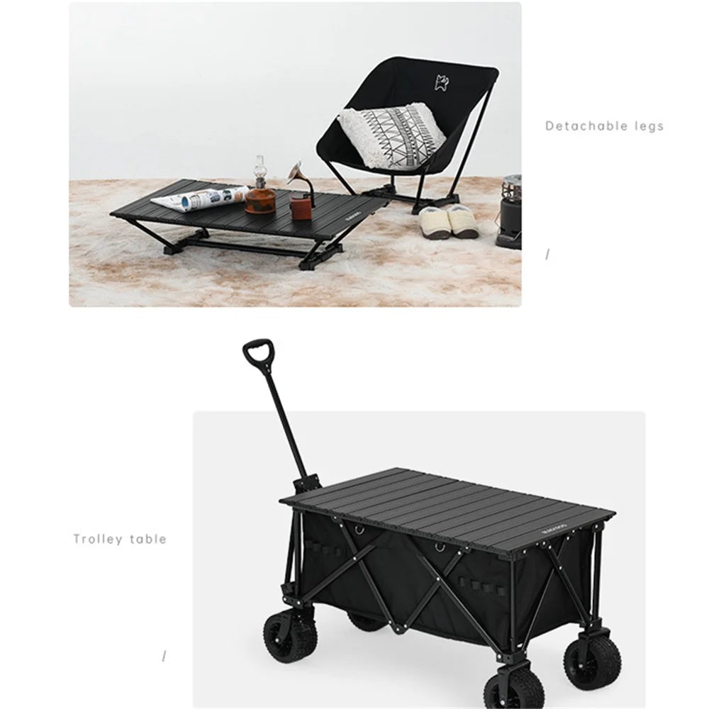 BLACKDOG BD-ZZ003 Portable Camping Table Folding Aluminum Alloy Desk Easy to Carry for Outdoor Picnic BBQ Beach Hiking - 4