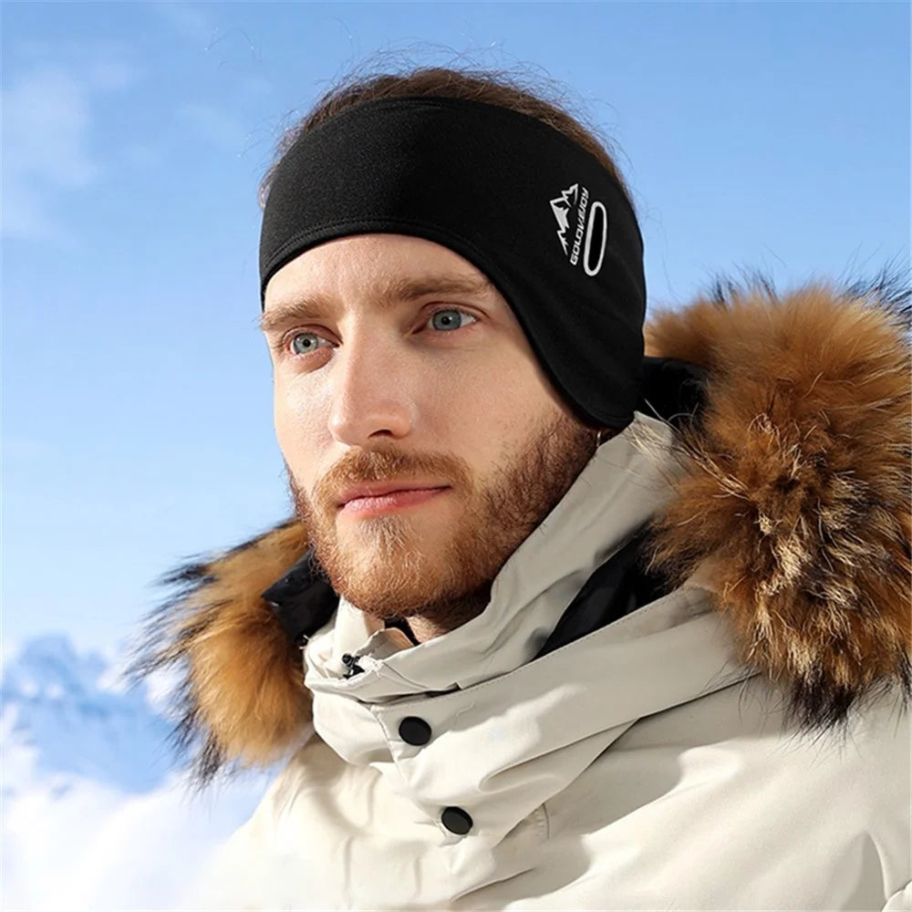 GOLOVEJOY DEZ39 Winter Earmuffs Outdoor Sports Windproof Thicken Ear Protection Headband - Black - 2