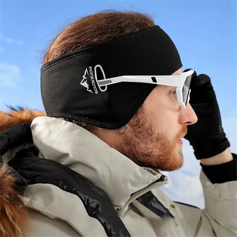 GOLOVEJOY DEZ39 Winter Earmuffs Outdoor Sports Windproof Thicken Ear Protection Headband - Black - 3