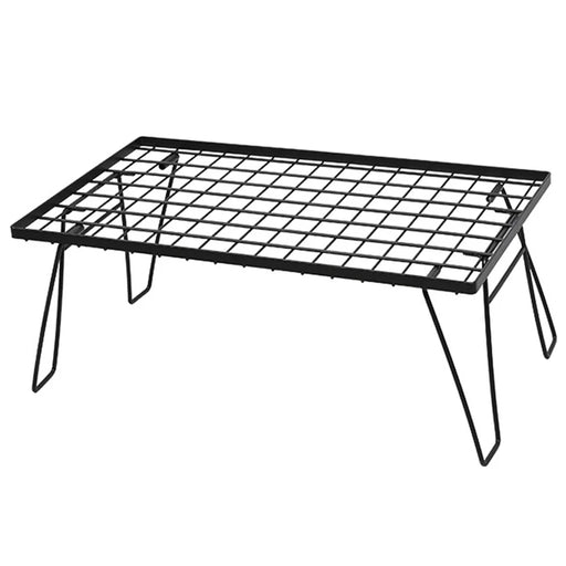 SHINETRIP A416-H00 Portable Camping Table Carbon Steel Folding Net Table for Outdoor Picnic BBQ, Black - 1