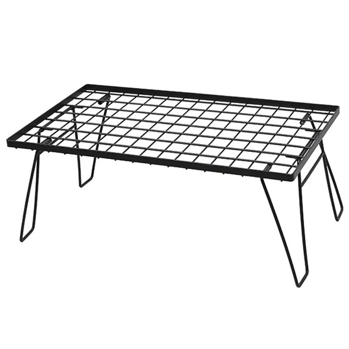 SHINETRIP A416-H00 Portable Camping Table Carbon Steel Folding Net Table for Outdoor Picnic BBQ, Black - 1