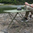 HALIN 68.5x45.5x46.5cm Outdoor Picnic BBQ Folding Table Aluminum Alloy Portable Folding Desk Table, Size L - Green - 2