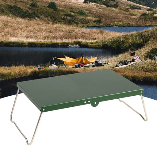 HALIN Aluminum Alloy Mini Folding Table Outdoor Camping Picnic BBQ Portable Table - Black - 2