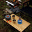 HALIN Outdoor Camping Folding Net Table Bamboo Board Desk with Iron Frame for Barbecue - 7