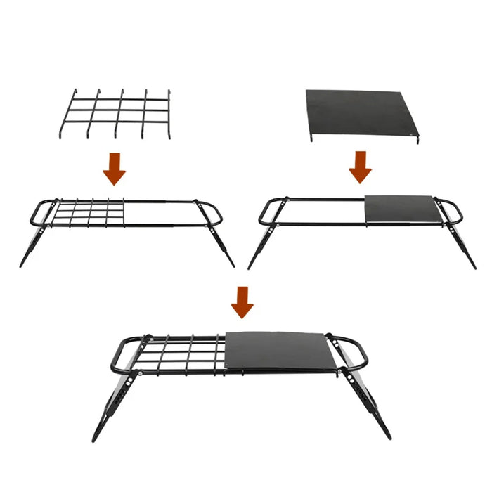 HALIN Retractable Grid Table Portable Mini Stove Rack Bracket Folding Camping Table - 3