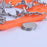AOTU AT8607 1 Pair 19 Teeth Anti-slip Crampons TPE+Stainless Steel Ice Snow Ground Shoe Grippers - Orange / M - 4