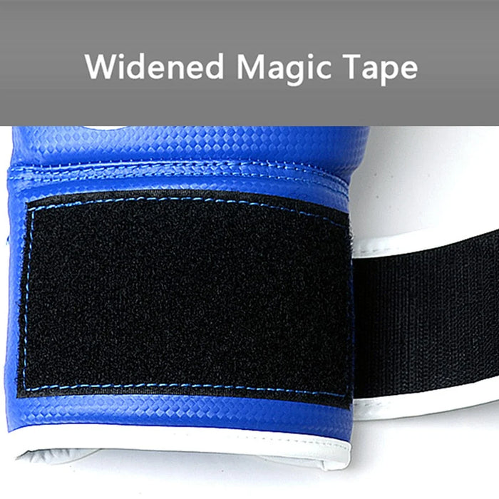 AIBEIJIAN 10oz Wave Pattern Boxing Gloves for Teenager Kickboxing PU Mitts - Black - 5