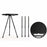 LZ-03 40cm Round Outdoor Camping Table Portable Detachable PE+Aluminum Alloy Small Table - 1