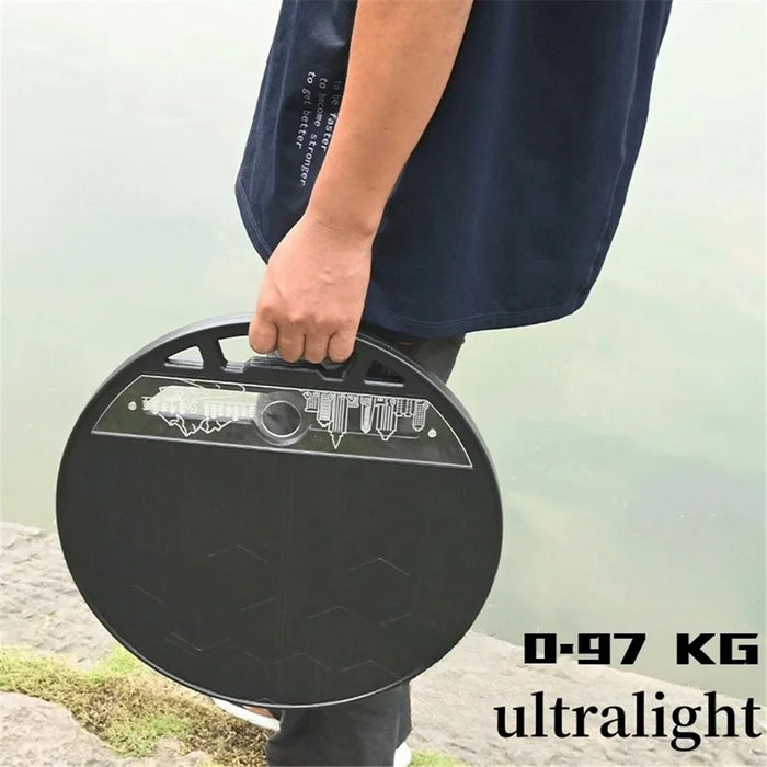 LZ-03 40cm Round Outdoor Camping Table Portable Detachable PE+Aluminum Alloy Small Table - 3