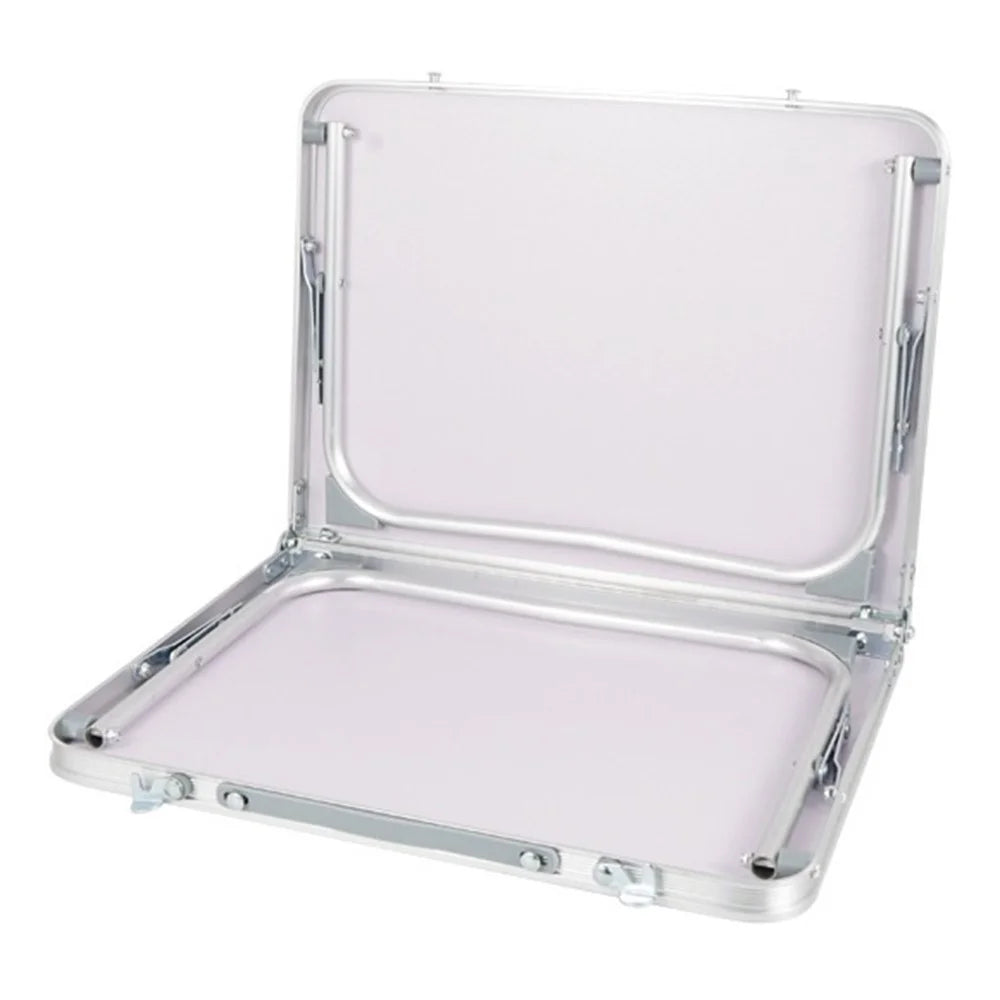 61cmx40.5cmx27cm Portable Camping Picnic Table Bamboo Board + Aluminum Alloy Folding Table - 3