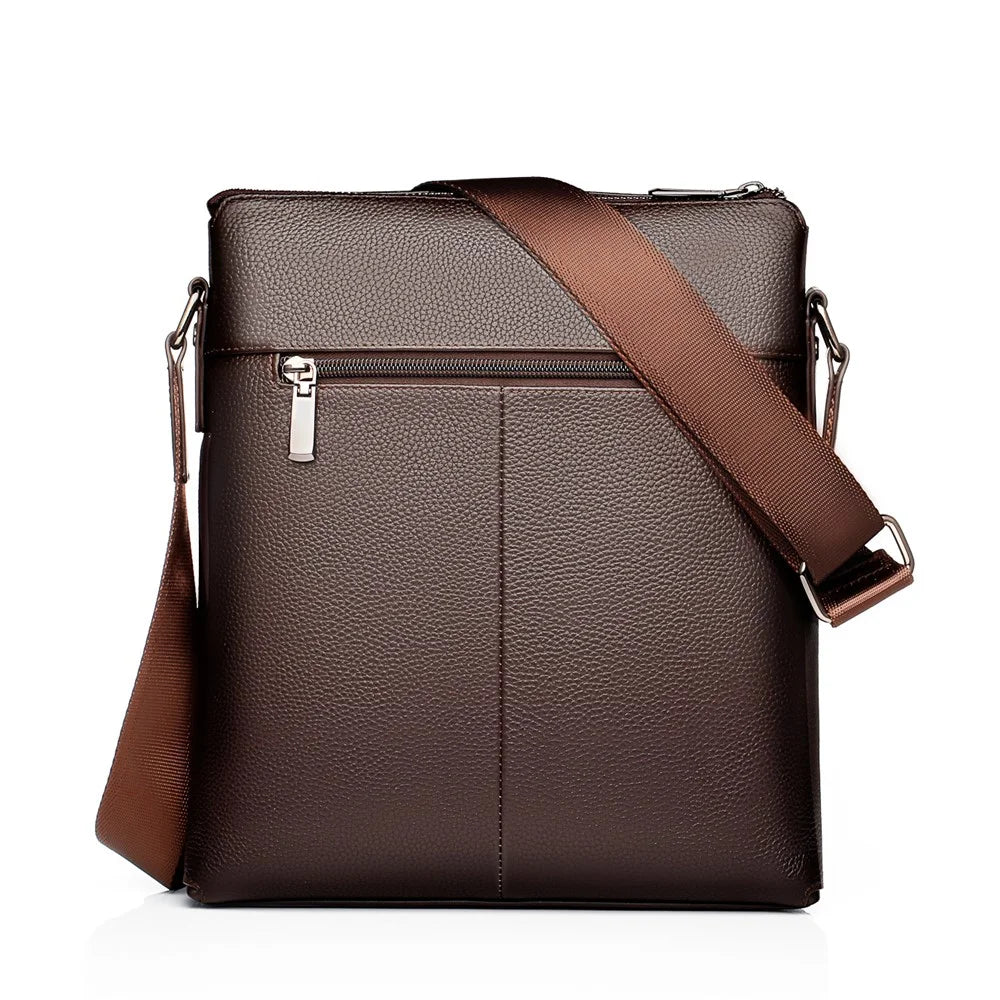 WEIXIER 18067 Multi-pockets Zippered Design PU Leather Crossbody Shoulder Bag - Brown - 2