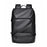 1-2858 31x12x42cm Men's Laptop Backpack Waterproof Leather Film Nylon Cloth Travel Shoulders Bag  - Black - 1
