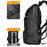 1-2858 31x12x42cm Men's Laptop Backpack Waterproof Leather Film Nylon Cloth Travel Shoulders Bag  - Black - 3