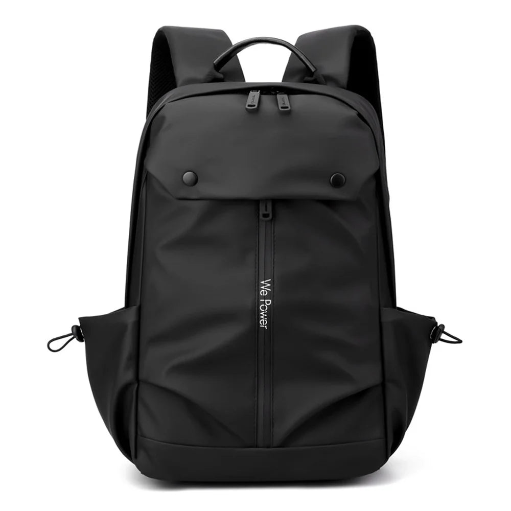 WEPOWER 1261 Travel Backpack Waterproof Nylon Shoulder Bag with External USB Port, 43x13x29cm - Black - 1