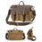 S11 Outdoor Travel Crossbody Bag Retro Canvas Shoulder Bag Daypack Messenger Sling Bag - Khaki - 2