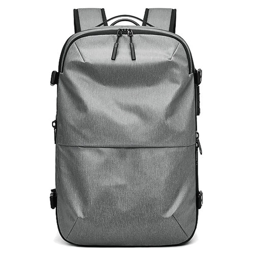 OUTWALK 7705 Compression Travel Backpack Oxford Cloth Men's Laptop Bag Daypack - Light Grey - 1