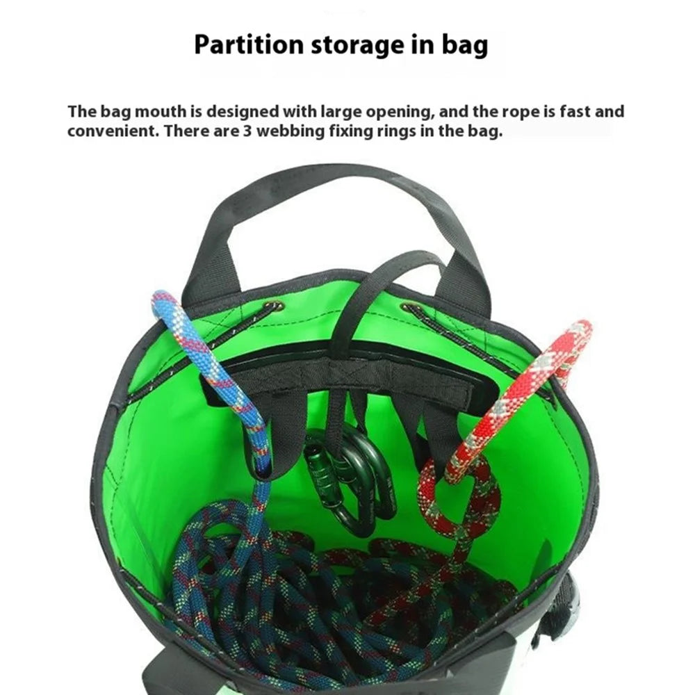 XINDA XD-BAG21 30L Rock Climbing Rope Storage Bag Water Draining Hole Design Hiking Backpack - Green - 3