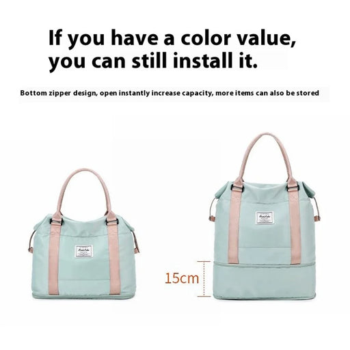 HINDUL Travel Duffel Tote Bag Oxford Fabric Waterproof Sports Yoga Gym Bag, Size: 38*13*32cm - Green - 2