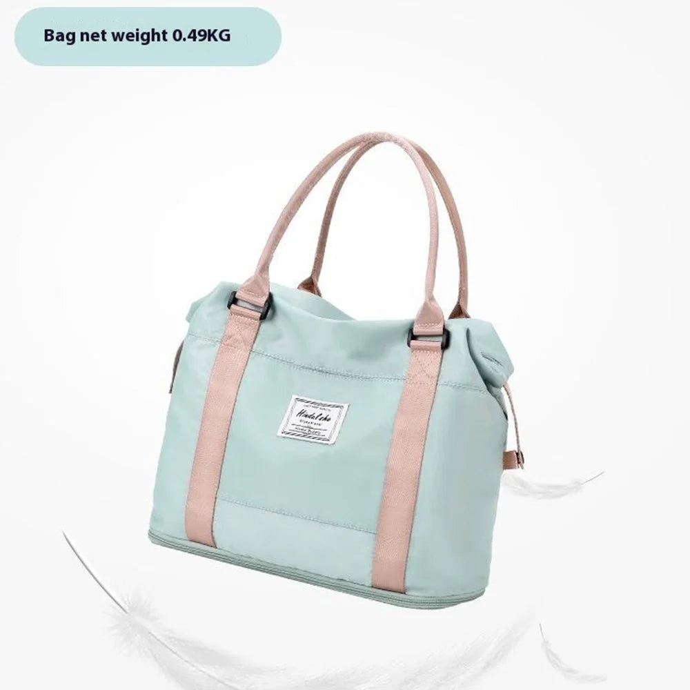 HINDUL Travel Duffel Tote Bag Oxford Fabric Waterproof Sports Yoga Gym Bag, Size: 46*14*36cm - Green - 4