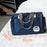 HINDUL Travel Duffel Bag Weekender Overnight Carry On Bag with Shoulder Strap, Size: 30*16*38cm - Dark Blue - 7