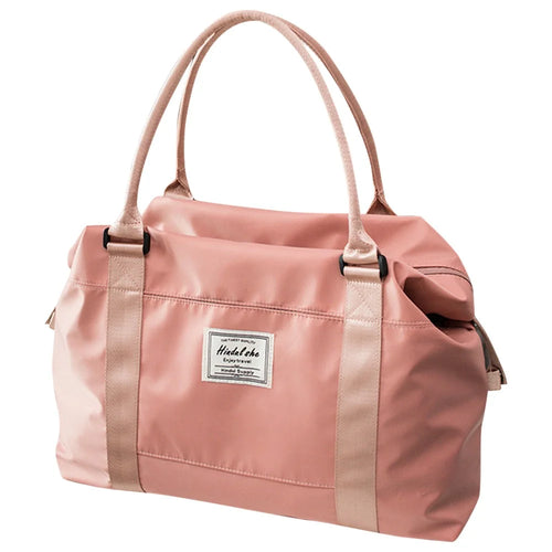 HINDUL Travel Duffel Tote Bag Waterproof Weekender Bags with Trolley Sleeve Size: 44*15*34cm - Pink - 1
