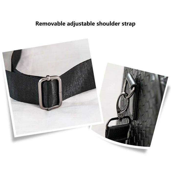 45x21x24cm Waterproof Gym Bag PU Leather Duffle Bag Weekend Overnight Crossbody Bag Handbag - 3