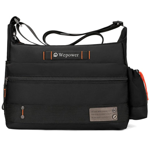 WEPOWER 8103 Men Casual All-Match Nylon Single Shoulder Crossbody Bag - Black - 1