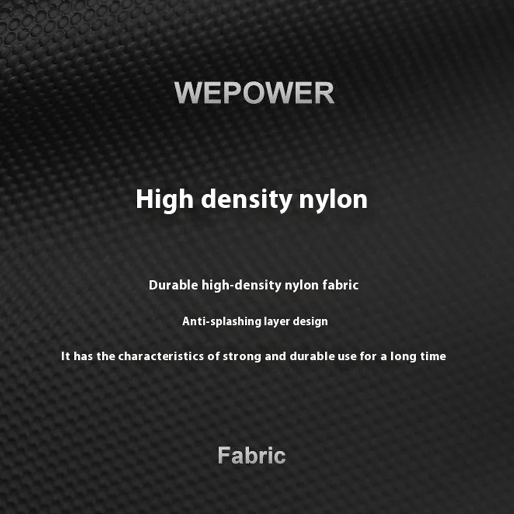 WEPOWER 7670 Men Casual Messenger Bag Waterproof Nylon Small Crossbody Bag - Black - 4