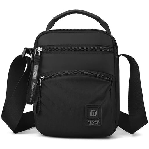 WEPOWER 3023 Men Sport Casual Messenger Bag Nylon Small Crossbody Bag - Black - 1