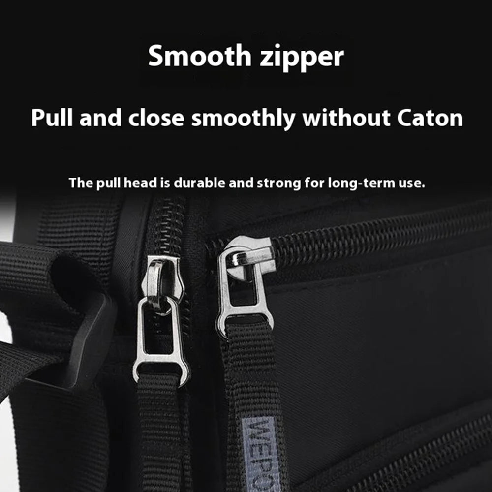 WEPOWER 3023 Men Sport Casual Messenger Bag Nylon Small Crossbody Bag - Black - 7