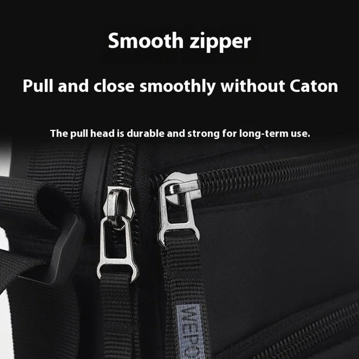 WEPOWER 3023 Men Sport Casual Messenger Bag Nylon Small Crossbody Bag - Black - 7