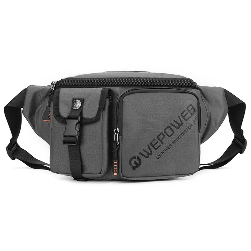 WEPOWER 2311 Men Travel Chest Bag with Quick Release Buckle Waterproof Nylon Crossbody Bag - Grey - 1