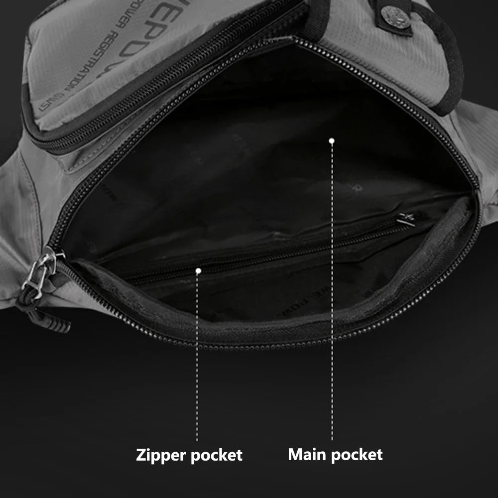WEPOWER 2311 Men Travel Chest Bag with Quick Release Buckle Waterproof Nylon Crossbody Bag - Grey - 4