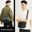 WEPOWER 8703 Men Lightweight Shoulder Bag Waterproof Nylon Small Square Crossbody Bag - Black - 7