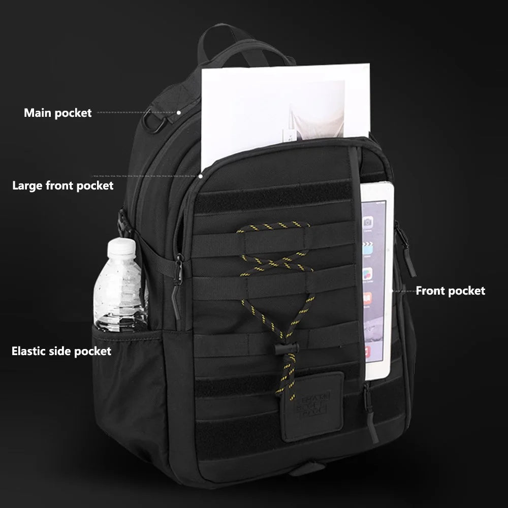 WEPOWER 2127 Outdoor Camping Military Backpack for Men Tactical Nylon Molle Shoulder Bag - Black - 3