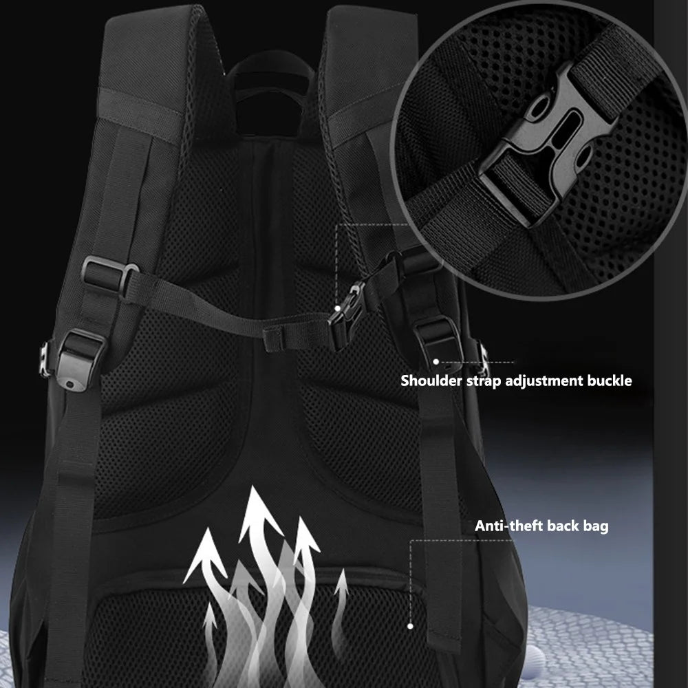 WEPOWER 2127 Outdoor Camping Military Backpack for Men Tactical Nylon Molle Shoulder Bag - Black - 6