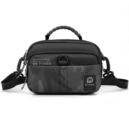 WEPOWER 1791 Men Business Casual Nylon Single Shoulder Crossbody Bag, Size L 25x10x19cm - Black - 1