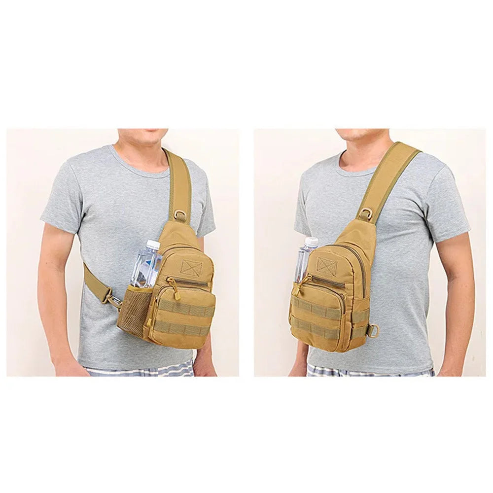 HALIN A14 Military Molle Chest Bag Oxford Cloth Crossbody Sling Bag Daypack - Style A - 2