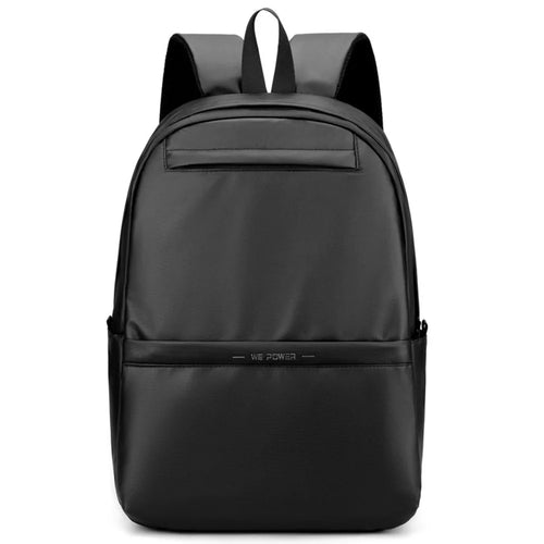 WEPOWER 7681 Men's Travel Backpack Nylon Laptop Backpack Casual Daypack - Black - 1
