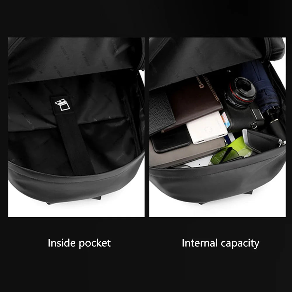 WEPOWER 7681 Men's Travel Backpack Nylon Laptop Backpack Casual Daypack - Black - 4