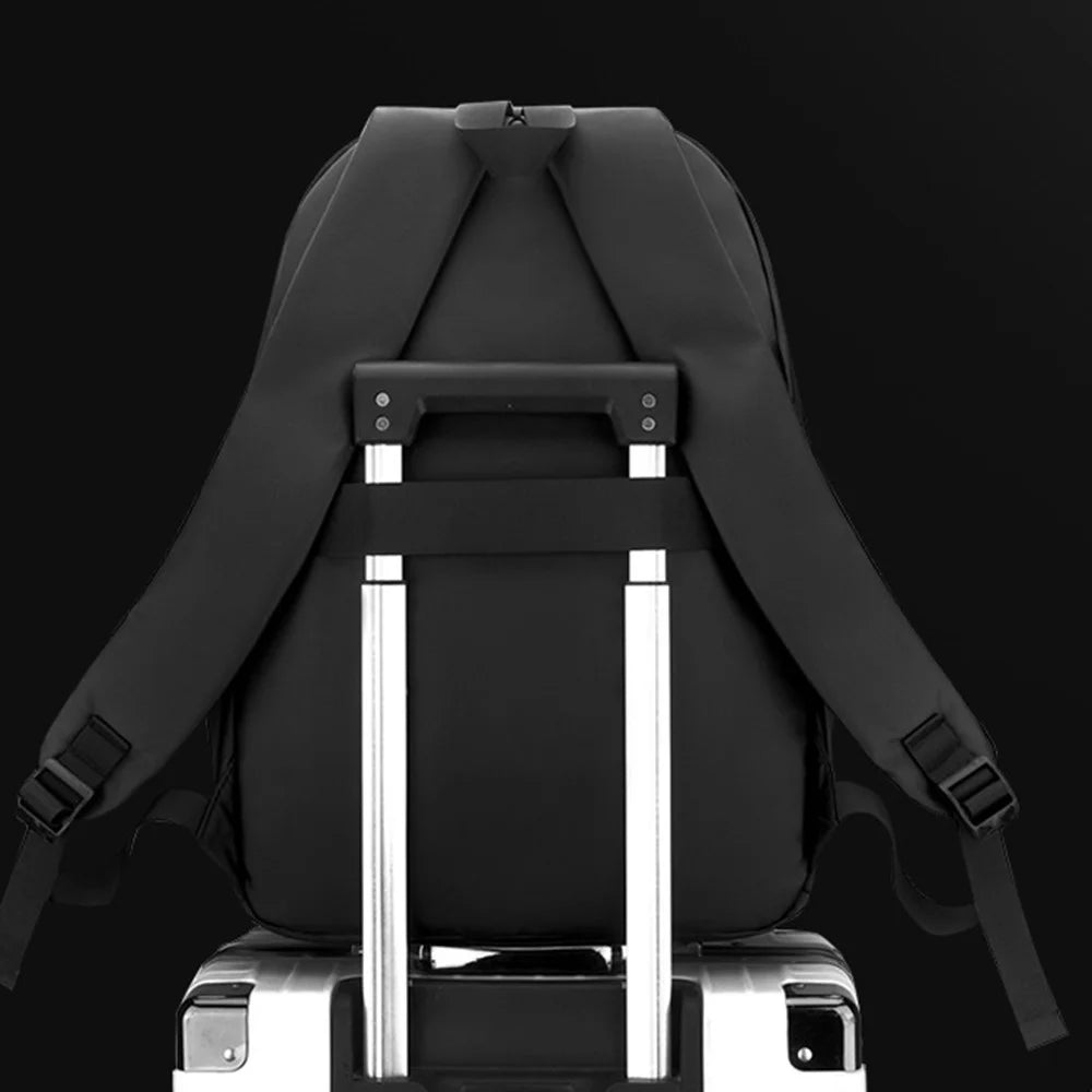 WEPOWER 7681 Men's Travel Backpack Nylon Laptop Backpack Casual Daypack - Black - 5