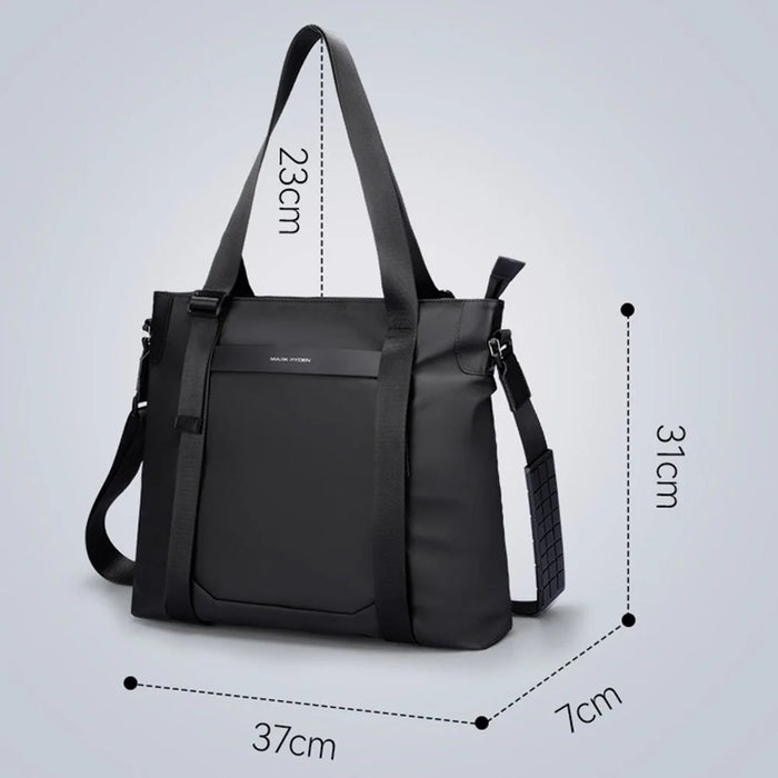 MARK RYDEN MR569 Stylish Men Tote Bag Oxford Cloth Single Shoulder Crossbody Bag - Black - 6