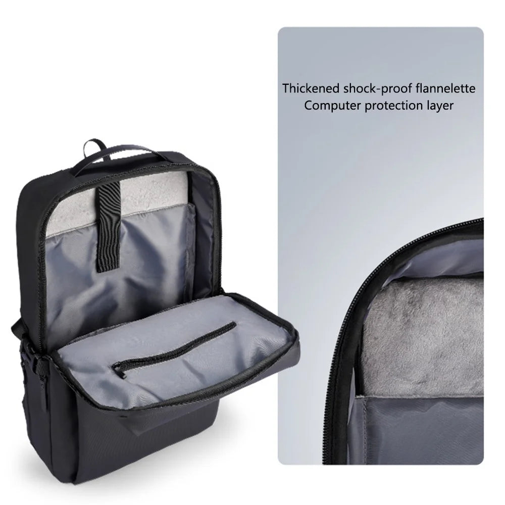 MARK RYDEN MR2422 Men's Travel Backpack Oxford Cloth Laptop Backpack Casual Daypack - Black - 2